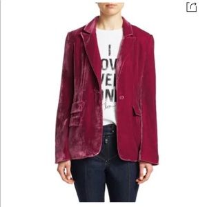 Cinq a Sept Renault velvet blazer Size 4 NWOT